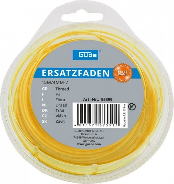 GÜDE Náhradní struna 15m/4mm-7